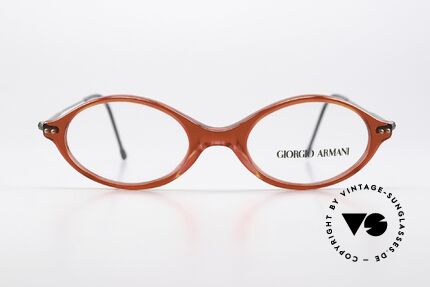 Giorgio Armani 378 Unisex 90er Brille Oval Small, schlichte & puristische GA Fassung "Unisex-Brille", Passend für Herren und Damen