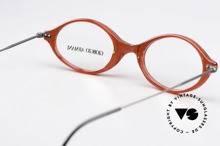 Giorgio Armani 378 Unisex 90er Brille Oval Small, Glashöhe 31mm = ist nur sehr knapp gleitsichtfähig, Passend für Herren und Damen