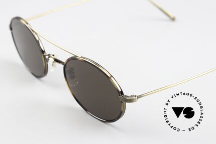 Oliver Peoples Shai Ovale Sonnenbrille Titanium, Titanium Modell aus dem Jahre 2019; made in Japan, Passend für Herren