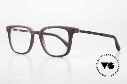 Mykita Mylon Barley Mylon Hybrid Unisex Brille, color code 307: Ebony Brown / Champagne Gold, Passend für Herren und Damen