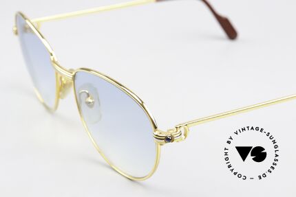 Cartier S Saphirs 0,94 ct - M Echte Saphir Sonnenbrille, Größe 55/18, 130mm; unberührt lagernd seit 1988, Passend für Damen