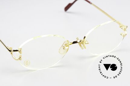 Cartier Scala 90er Fassung Rare 52mm Size, die Glasform kann jeder Optiker ggf. beliebig ändern, Passend für Herren und Damen