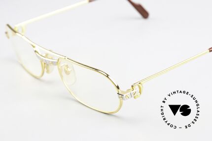 Cartier MUST Santos - S 80er Vintage Brille Unisex, 22kt vergoldet (wie alle alten Cartier Luxus-Brillen), Passend für Herren und Damen