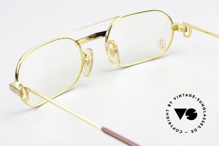 Cartier MUST Santos - S 80er Vintage Brille Unisex, KEIN RETRO; ein 35 Jahre altes vintage ORIGINAL!, Passend für Herren und Damen