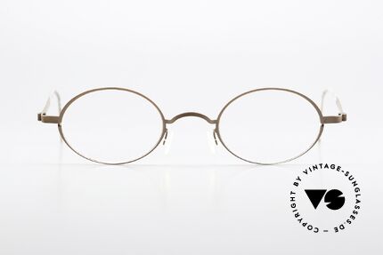 Lindberg 5000 Strip Titan Ovale Titanium Brille Unisex, Mod. 5000, Größe 43/23, No. 902017738, bronze-kupfer, Passend für Herren und Damen