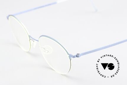 Lindberg 4010 Strip Titan 1990er Rahmen Blau Silber, so zeitlos, stilvoll und innovativ = Prädikat "VINTAGE", Passend für Herren und Damen