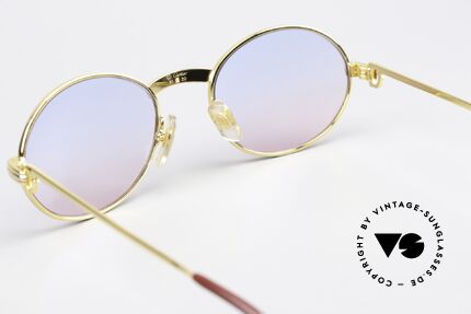 Cartier Saint Honore Sonnengläser Baby-Blau Pink, KEINE Retrobrille, sondern das 25 Jahre alte Original, Passend für Herren und Damen