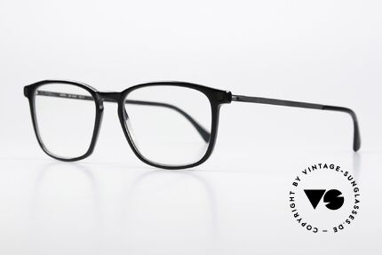 Mykita Arluk Schwarze Brille Lite Collection, Azetat-Front mit charakteristischen Mykita-Bügeln!, Passend für Herren und Damen