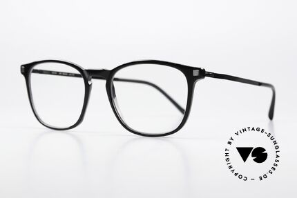 Mykita Haldur Unisexbrille Klassisch Schwarz, Azetat-Front mit charakteristischen Mykita-Bügeln!, Passend für Herren und Damen