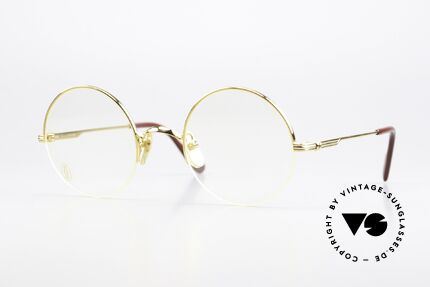 Cartier Mayfair - M Halb Rahmenlose Luxusbrille, edles Cartier vintage Modell aus den 1990ern, Passend für Herren und Damen