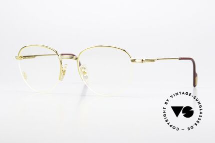 Cartier Colisee - S 1990er Vintage Brille Nylor, rundliche Cartier Brillenfassung in Größe 49°18, Passend für Herren und Damen