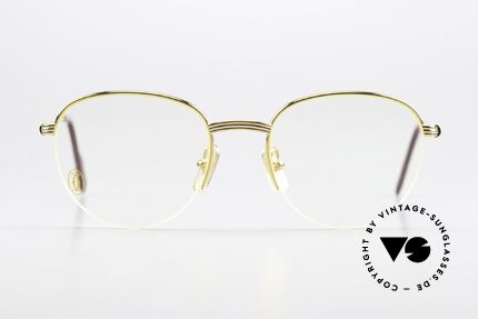 Cartier Colisee - S 1990er Vintage Brille Nylor, Modell aus der Cartier 'Semi-Rimless' Collection, Passend für Herren und Damen