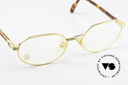 Cartier Lueur - S 90er Luxusbrille Small Size, KEINE Retrobrille; ein 30 Jahre altes kostbares Unikat, Passend für Herren und Damen