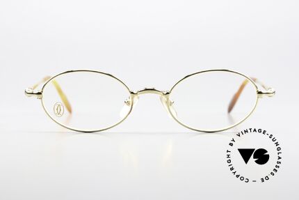 Cartier Filao - S Kleine Ovale 90er Brille 22kt, Unisex-Modell aus der Cartier 'CERCLE FIN' Serie, Passend für Herren und Damen