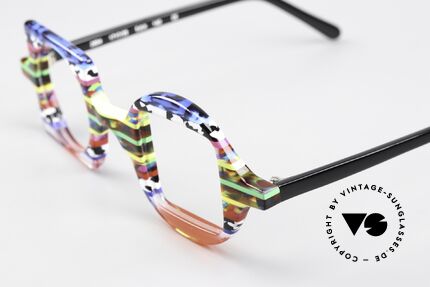 Wissing 2854 Verrückte Bunte Brille, Wissing Einzelstück = gemacht für Individualisten, Passend für Herren und Damen