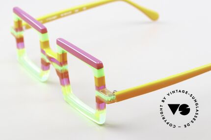 Wissing 3273 Verrückte Brille Bunt Eckig, sozusagen, eine Anti-Mainstream Brille (UNISEX), Passend für Herren und Damen