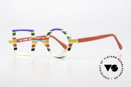 Wissing 2653 Bunte Brille Für Individualisten, mehrschichtiger Azetat-Rahmen, made in Germany, Passend für Herren und Damen