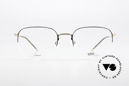 Götti Averi Halb Randlose Titanbrille, eine halb-rahmenlose Titan-Fassung, made in Japan, Passend für Herren und Damen