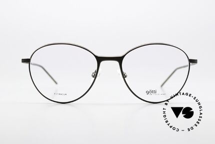 Götti Shela Titanbrille Dunkelbraun, sehr leichte Titanium-Brillenfassung, made in Japan, Passend für Damen