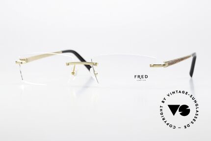 Fred Jamaique F4 Randlose Luxus Brille Eckig Details