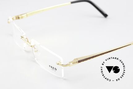 Fred Jamaique F4 Randlose Luxus Brille Eckig, kostbares, ungetragenes Original; inklusive FRED Etui, Passend für Herren