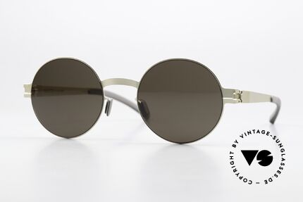 Mykita Moon Unisex Sonnenbrille Rund, Mykita Sonnenbrille, Mod. MOON, Gr. 48-20, col. 142, Passend für Herren und Damen