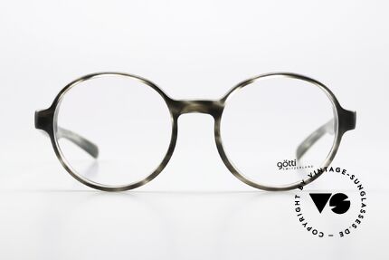 Götti Werry Designerbrille von 2016, Azetat-Brille in zeitloser runder Form, Unisex Brille, Passend für Herren und Damen