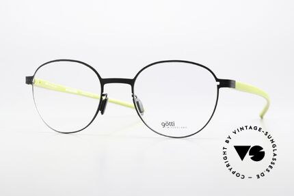 Götti Tajo Mit Spin and Stow Patent, Götti / Goetti Brille Tajo, col. BLKM-GE, Gr. 49/20, Passend für Herren und Damen