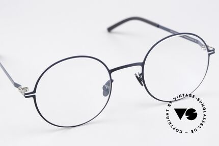 Mykita Quenby Runde Brille Dunkelblau, ungetragenes Modell mit originalem Etui von Mykita, Passend für Herren und Damen