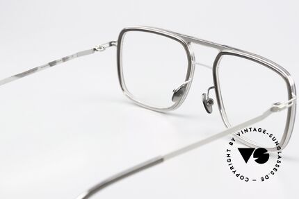 Mykita Elgard Sehr Markante Herrenbrille, sehr interessante Farbe 853 = silber / grau-transluzid, Passend für Herren