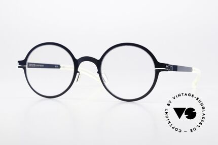 Mykita Thelonius Runde Brille In Dunkelblau, Mykita Brille, Modell Thelonius, Gr. 45-23, col 196, Passend für Herren und Damen