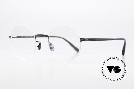 Mykita Kayo Runde Brille Damen & Herren, col 271 = mattschwarz/silber (für Damen und Herren), Passend für Herren und Damen