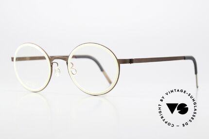 Lindberg 9707 Strip Titanium Runde Titanium Brille Unisex, federleicht und dennoch sehr stabil und sehr langlebig, Passend für Herren und Damen