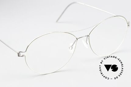 Lindberg April Air Titan Rim Aviator Titanium Brille Unisex, ungetragenes Designerstück + orig. Lindberg Magnet-Etui, Passend für Herren und Damen