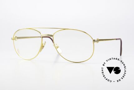 Cartier Driver - M Luxus Pilotenbrille 22Karat, edle vintage Cartier Herrenbrille aus den frühen 90ern, Passend für Herren