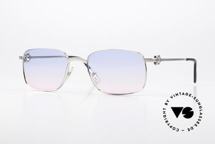 Cartier Temper 90er Brille Platin Gebürstet Details