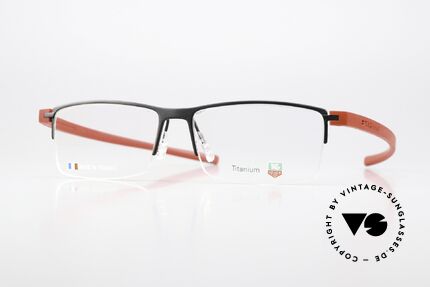 Tag Heuer 3921 Reflex Halbrand Titanium Brille, Tag Heuer Brille TH 3921, color 002, Gr. 56-16, Passend für Herren