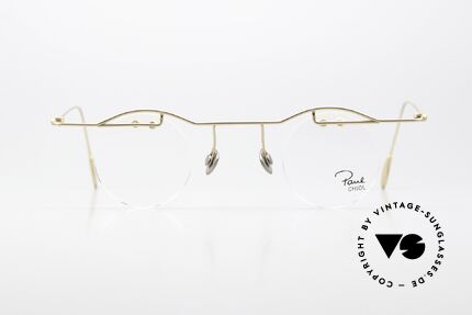 Paul Chiol 1999 Architekten Vintage Brille, ein Synonym für anspruchsvolle rahmenlose Brillen, Passend für Herren und Damen