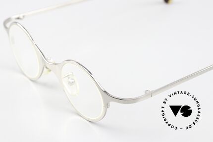 L.A. Eyeworks Steincrump Kleine Runde Brille Von 1998, runde Unisex-Metall-Brille (chrome-silber glänzend), Passend für Herren und Damen