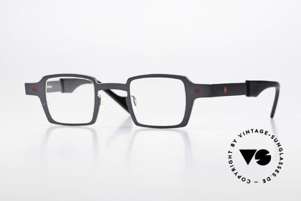 Theo Belgium Sixteen Eckige Designerbrille Titan Details