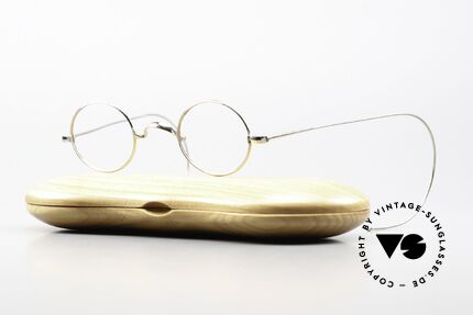 Schubert Antik Museumsbrille ca 100 Jahre alt, zeitlos in Form und Qualität (versilberte Fassung), Passend für Herren und Damen