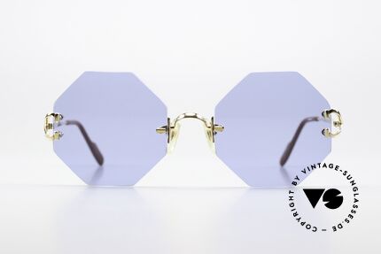 Cartier Rimless Octag Einzelstück Customized 90er, Modell aus der Rimless Serie mit 'OCTAG' Gläsern, Passend für Herren und Damen