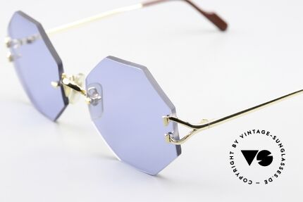 Cartier Rimless Octag Einzelstück Customized 90er, ungetragenes vintage Modell mit orig. Cartier Etui, Passend für Herren und Damen