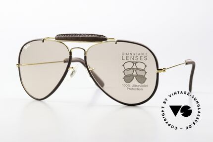 Ray Ban Outdoors Leathers Lederbrille 58mm Automatikglas Details