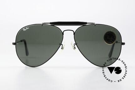 Ray Ban Outdoorsman II G15 Black Chrome Edition, Classic Metals Outdoorsman II, Black Chrome G15, Passend für Herren