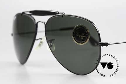 Ray Ban Outdoorsman II G15 Black Chrome Edition, produziert in den 70ern & 80ern v. Bausch&Lomb, Passend für Herren