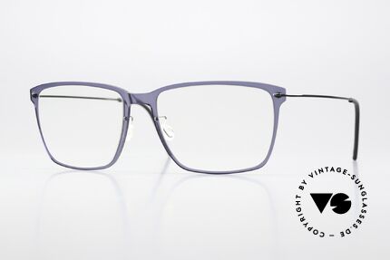 Lindberg 6505 NOW Dunkelblau Und Dunkelgrau, eckige Lindberg Brille aus der NOW bzw. N.O.W. Serie, Passend für Herren und Damen