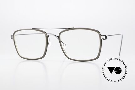 Lindberg Oscar Air Titan Rim Markant Eckige Herrenbrille, eckige Brille der LINDBERG Air Titanium Rim Kollektion, Passend für Herren