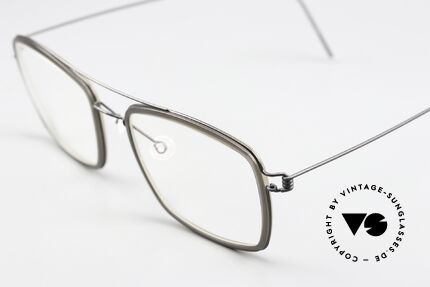 Lindberg Oscar Air Titan Rim Markant Eckige Herrenbrille, eine ausdrucksstarke Herrenbrille in einer Large Größe, Passend für Herren