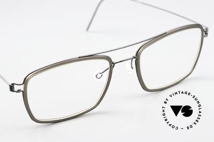 Lindberg Oscar Air Titan Rim Markant Eckige Herrenbrille, Größe: large, Passend für Herren